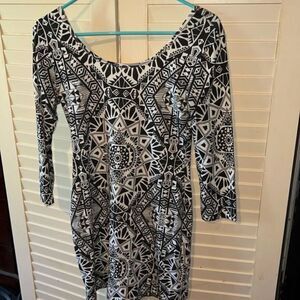 Billabong Black and white light weight body con dress